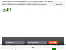 Tablet Screenshot of gtdhealthcare.co.uk